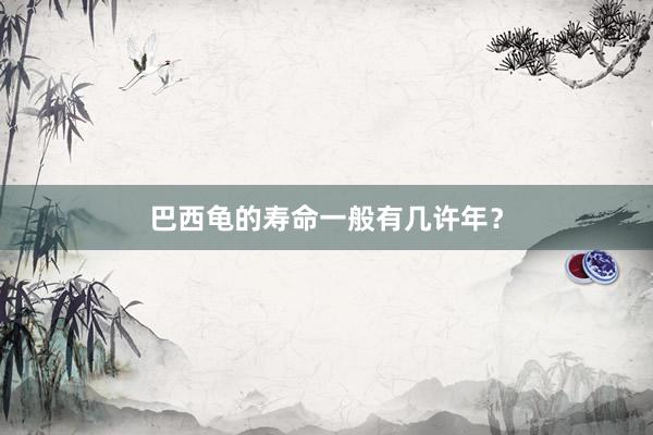 巴西龟的寿命一般有几许年？